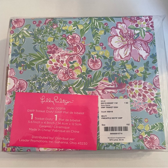 Lilly Pulitzer Pineapple Motif Trinket Dish - Picture 4 of 5